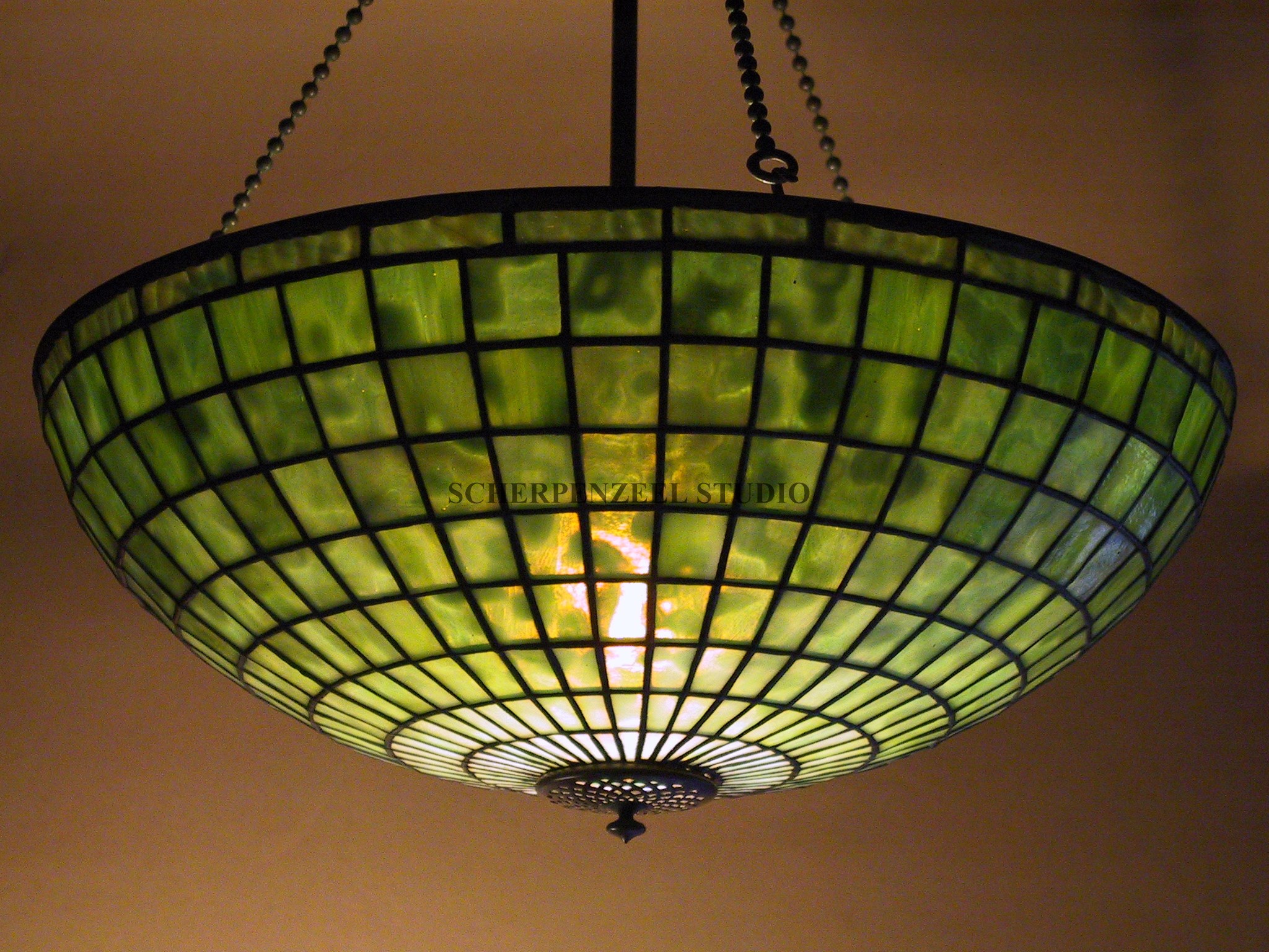 16" Geometric Chandelier on Three Chain fixture