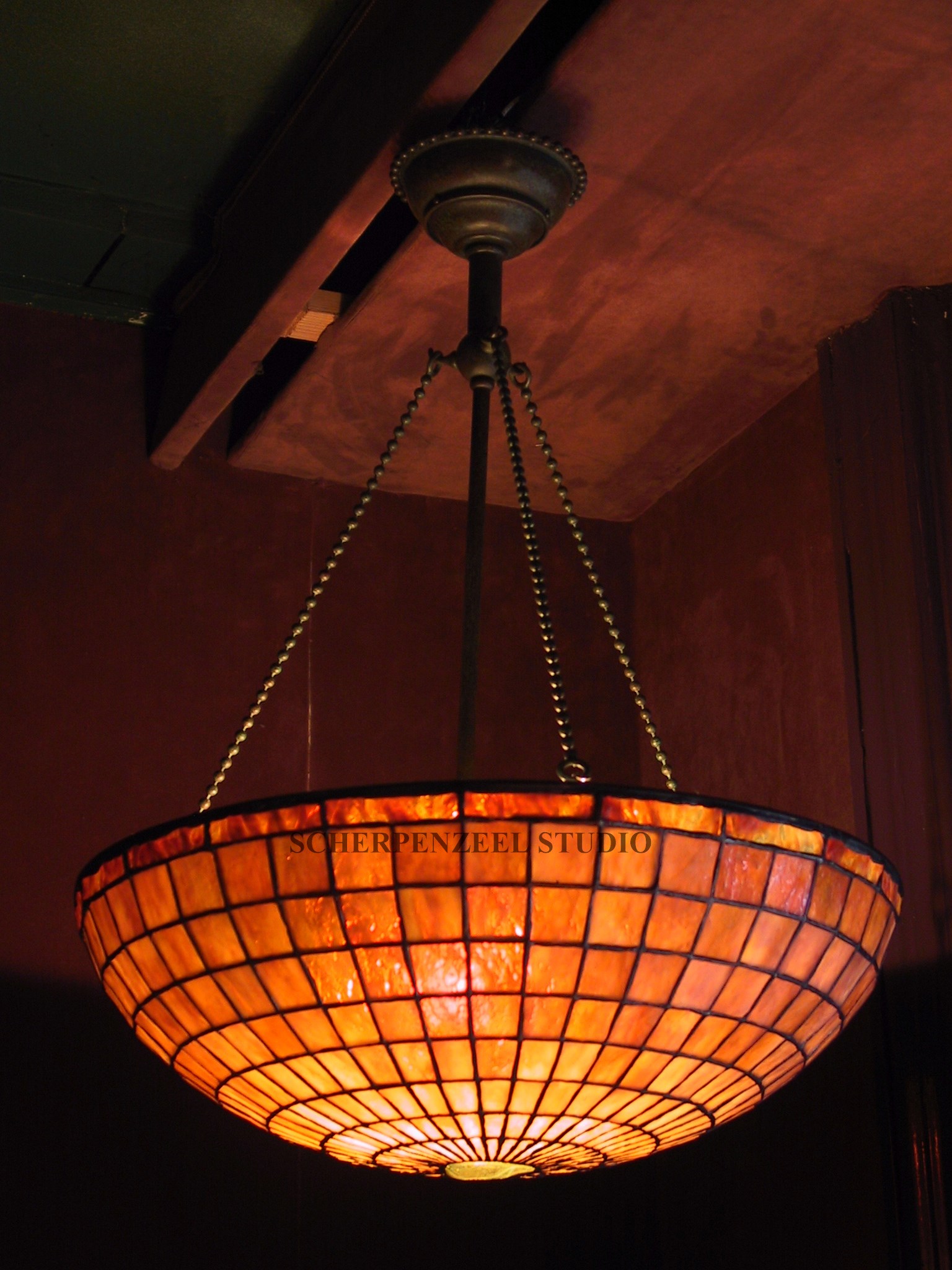 16" Geometric Chandelier on Three Chain fixture