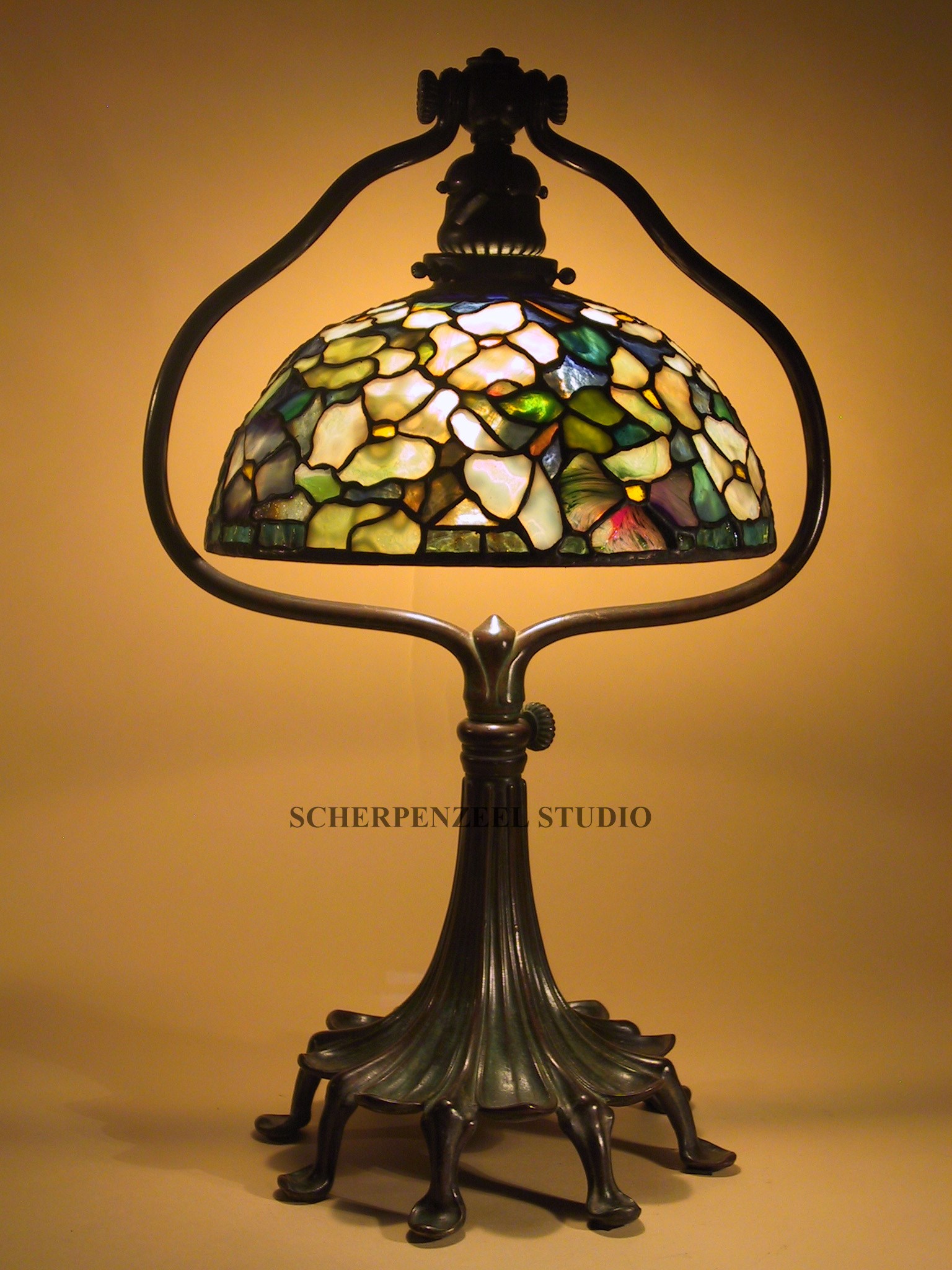 tiffany lamp harp