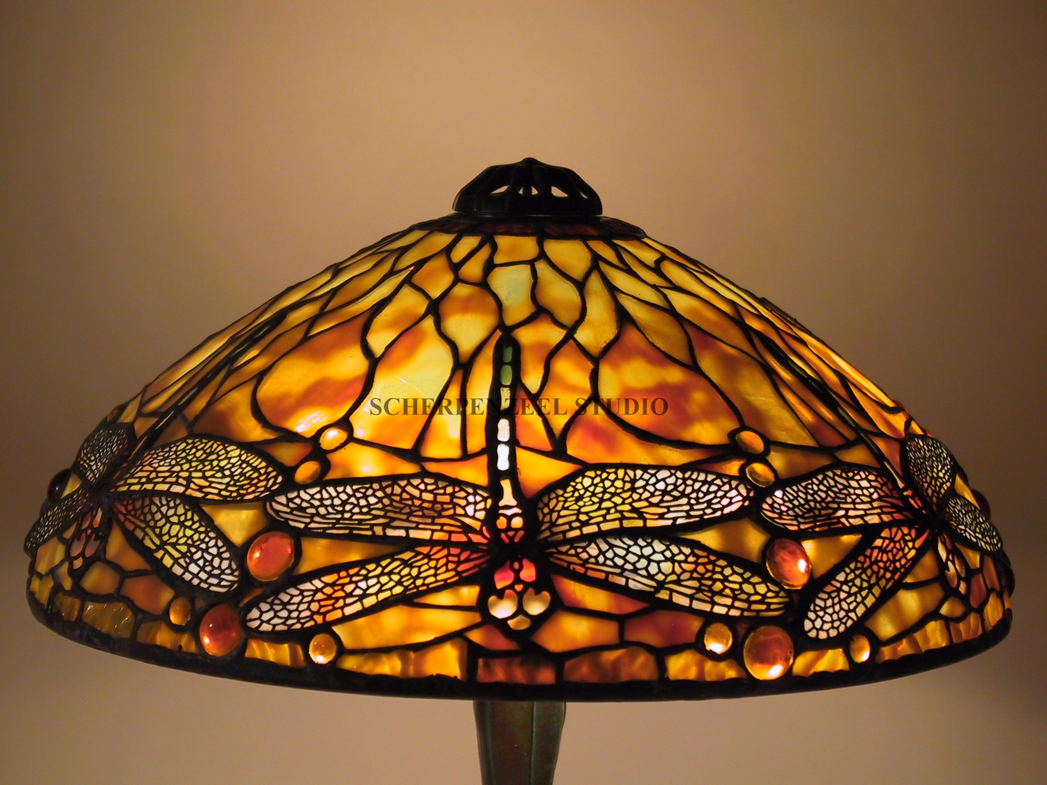 14" Dragonfly on Mushroom base