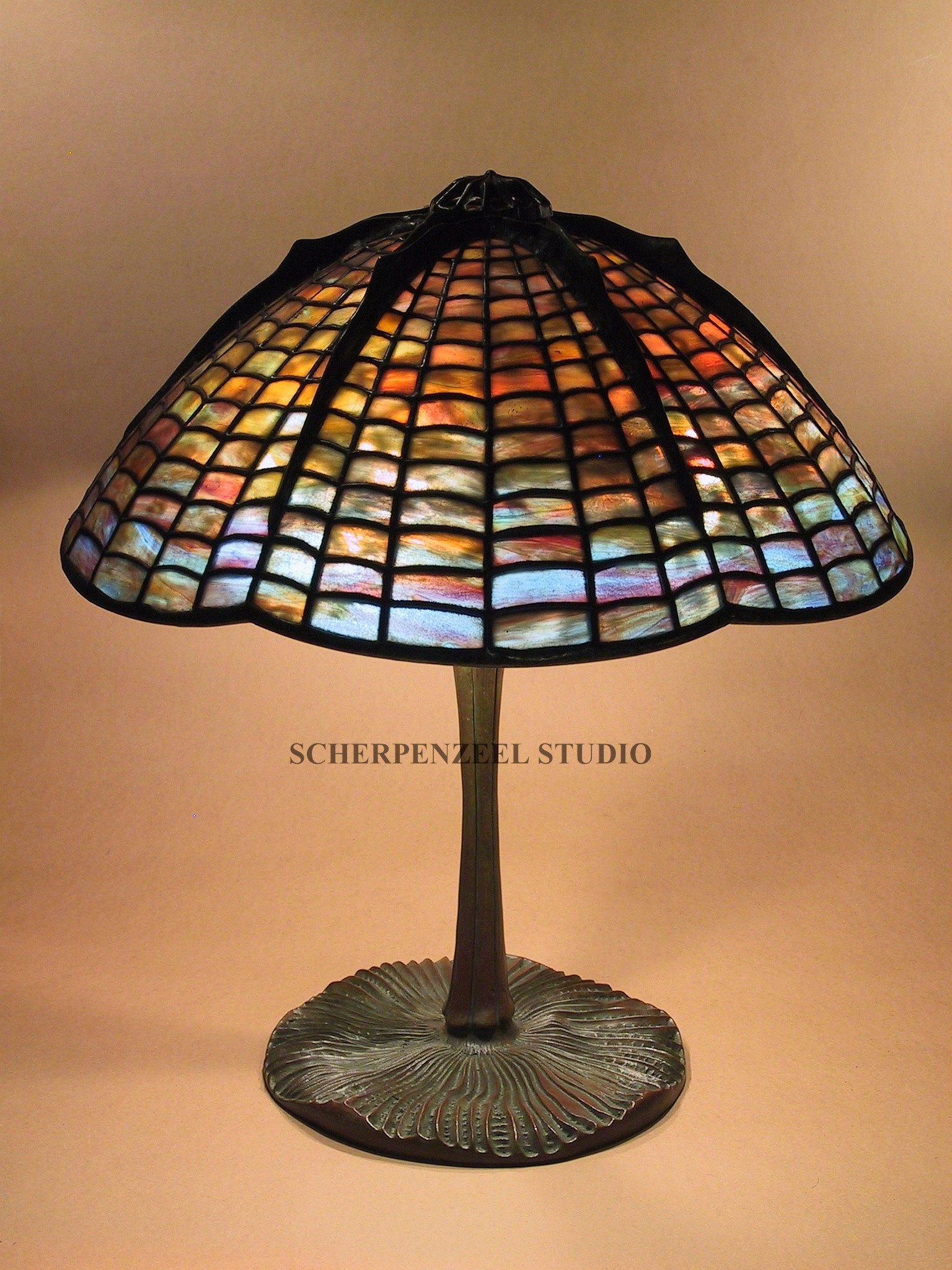 Spiderweb on mushroom base