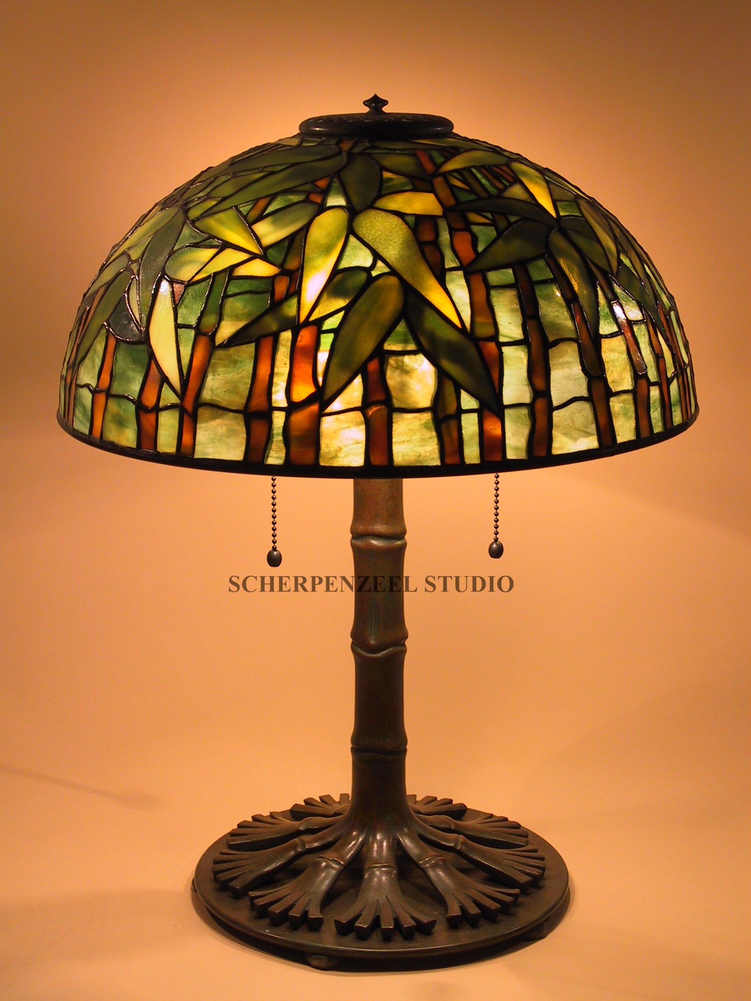 Bamboo shade on bamboo base