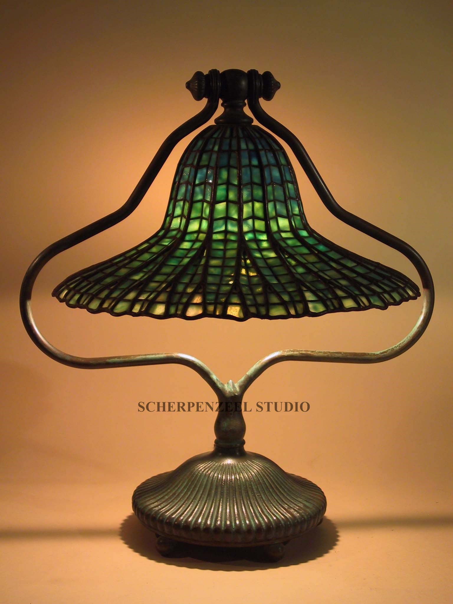Lotus bell shade and base
