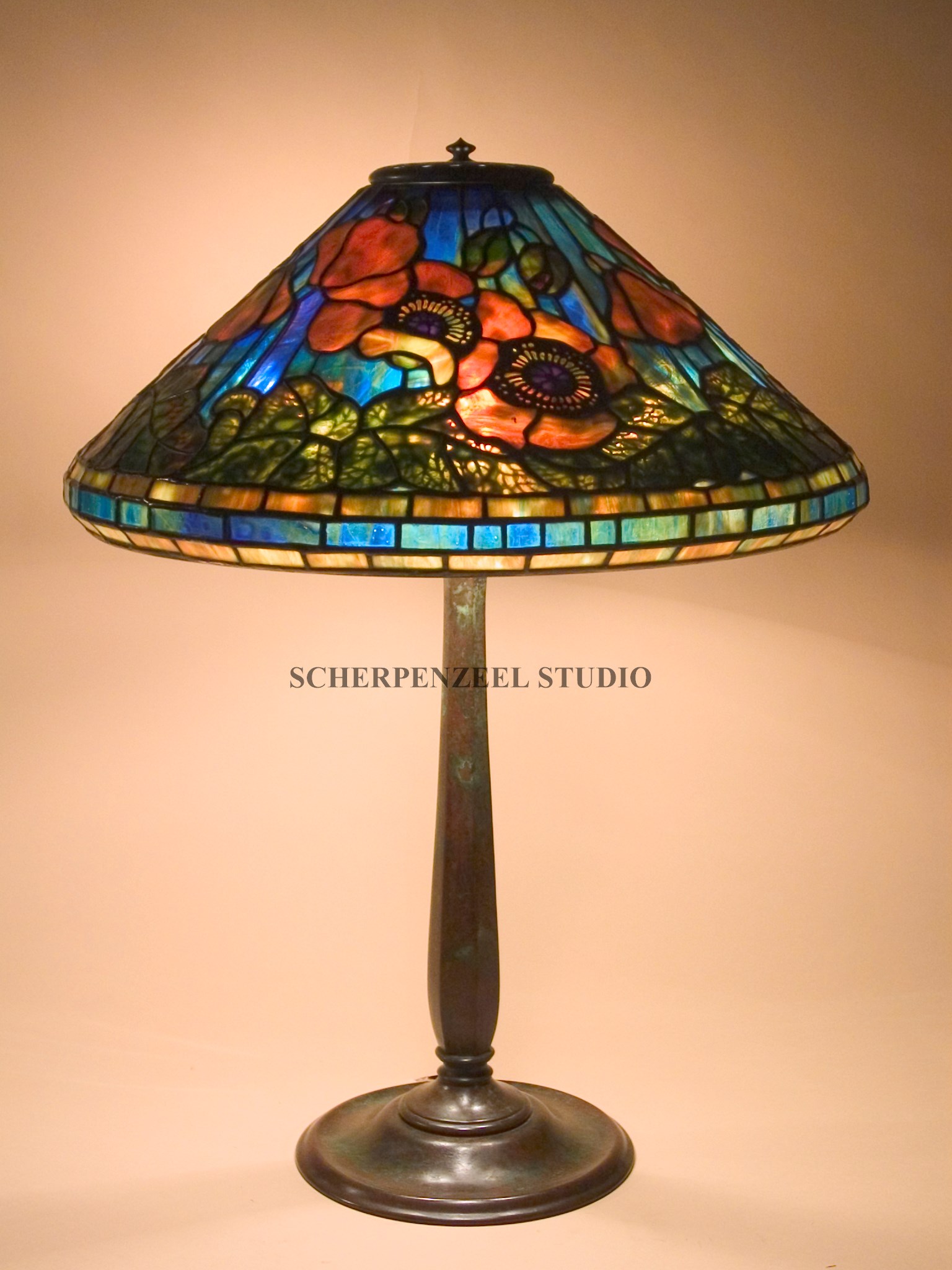 Poppy on round stick base