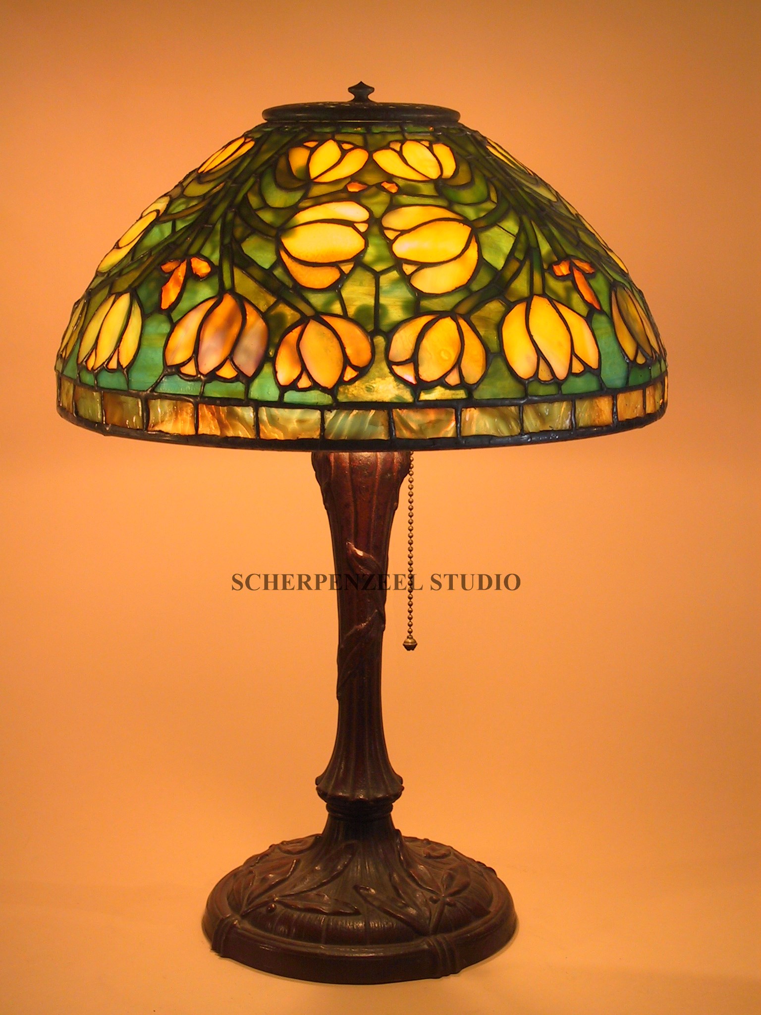 14" Crocus on Antique base