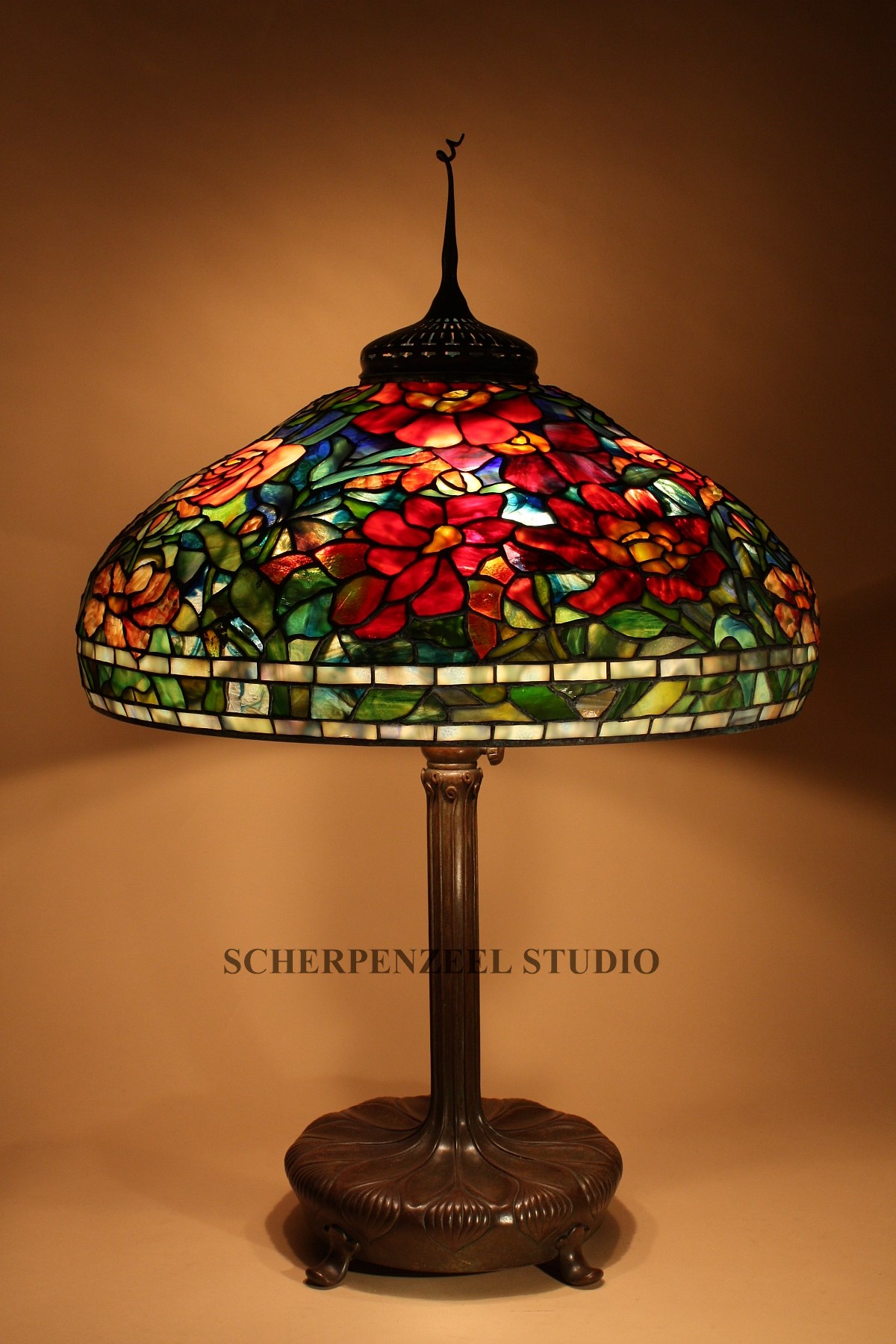 Peony on large Library base