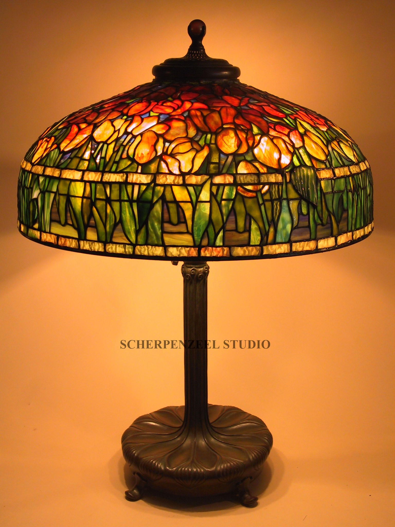 Tulip (2) on large Library base