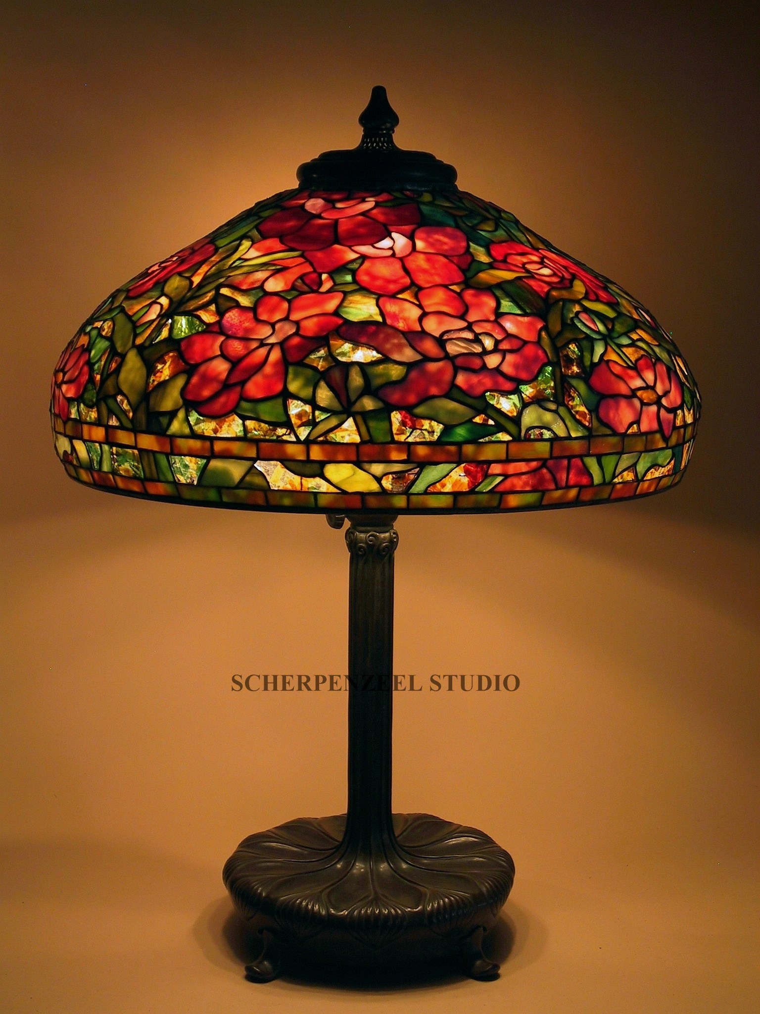 Peony on large Library base