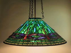 Dragonfly shade, 3-chain fixture.