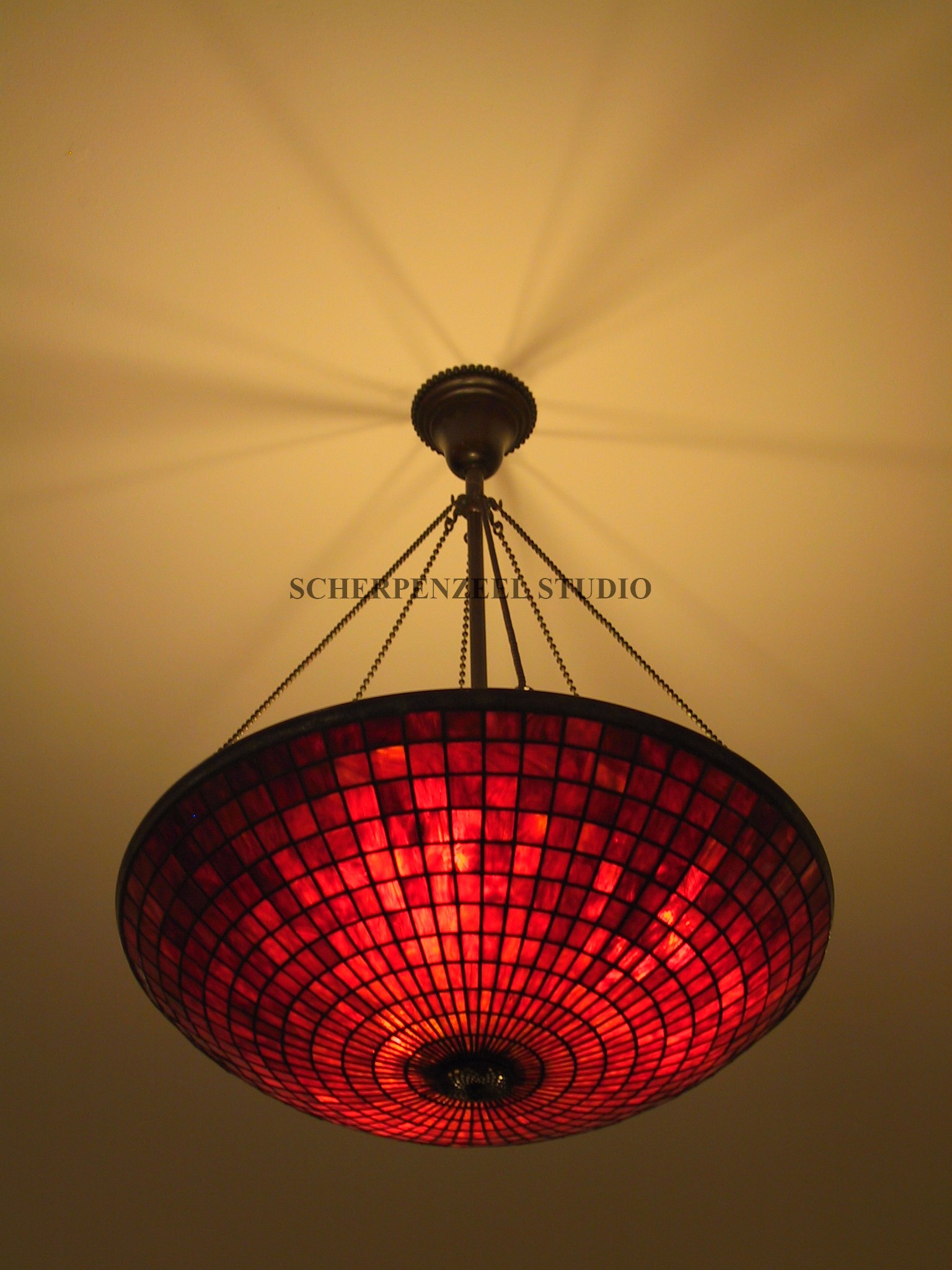 Parasol  chandelier, 6 chain fixture