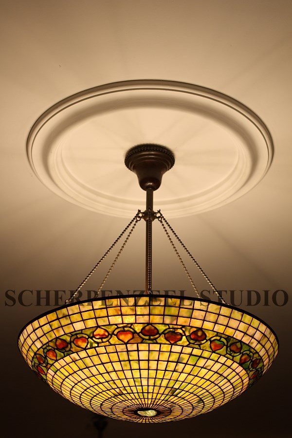 Acorn chandelier on 6 chain fixture