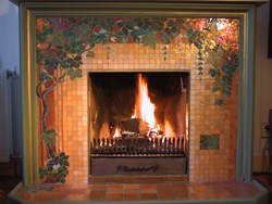 Fireplace mosaic
