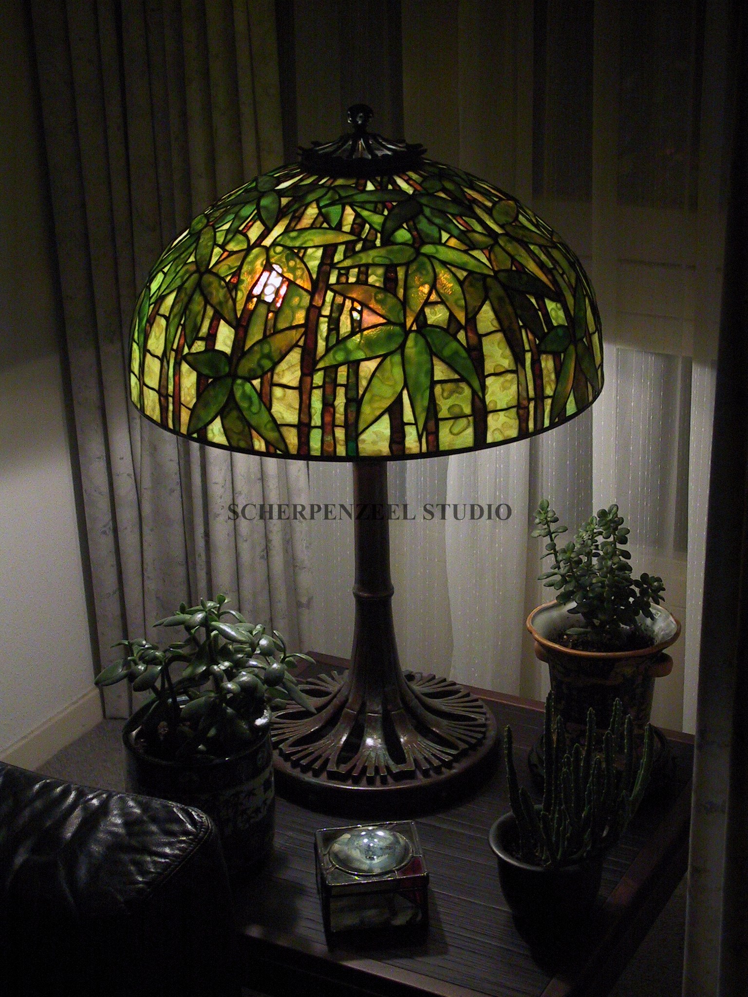 Bamboo shade on bamboo base