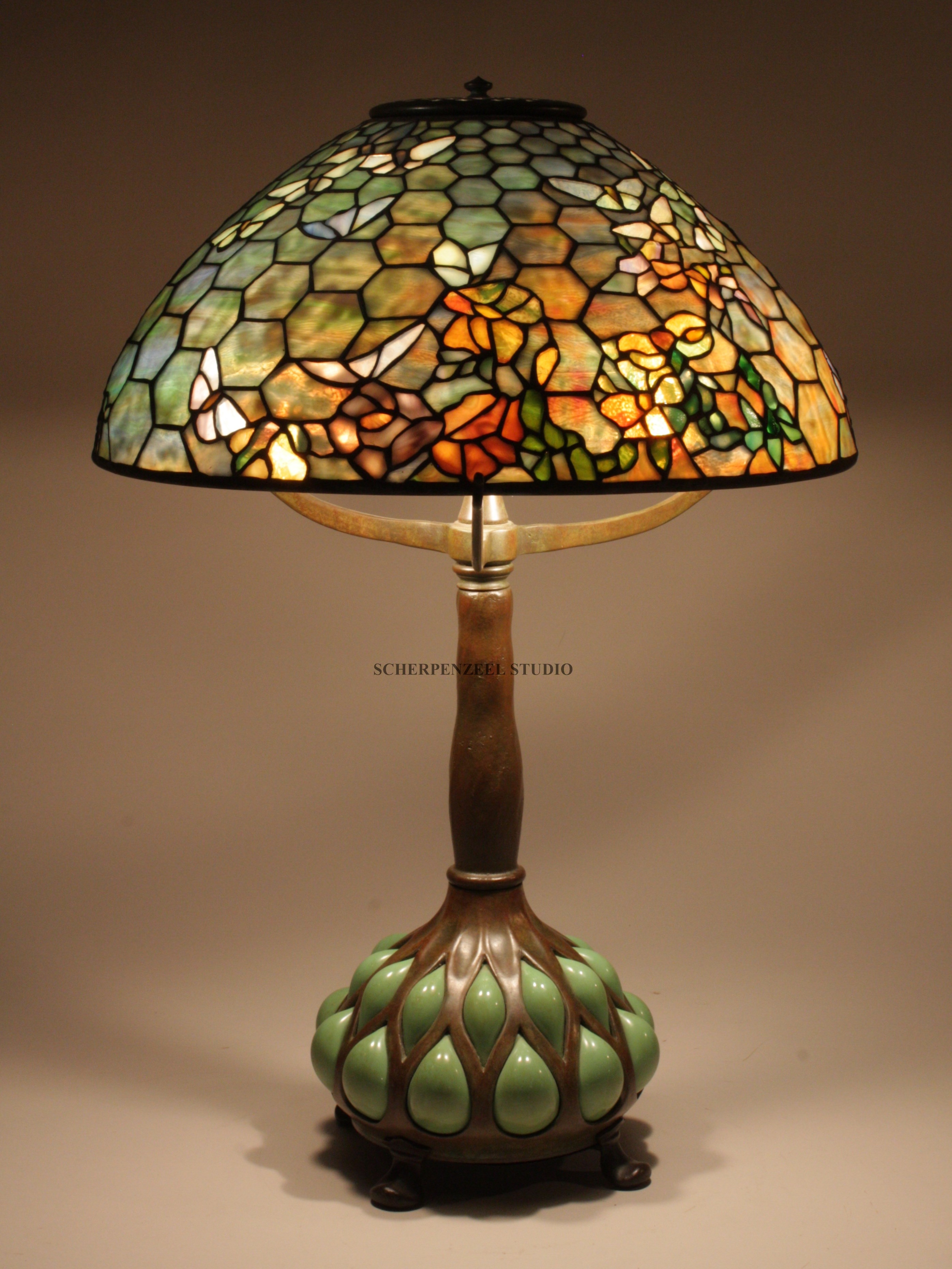 16" Butterflies & Roses on Vial base